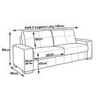 Sofá 2 Lugares 150cm Turim Couro Caramelo G58 - Gran Belo