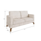 Sofá 2 Lugares 157cm Aspen Casa De Pedra Estofados