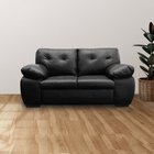 Sofá 2 Lugares 158cm Couro Marselha  Preto
