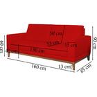 Sofa 2 Lugares 160 Cm Crons Suede Vazzano