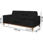 Sofa 2 Lugares 160 Cm Crons Suede Vazzano