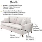 Sofa 2 Lugares 160 Cm Eron Linho Vazzano