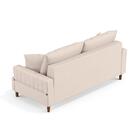 Sofá 2 Lugares 160cm Com Almofadas Veras D05 Suede Bege Claro