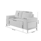 Sofá 2 Lugares 160cm Em Linho Dinamarca Cinza