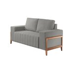 Sofá 2 Lugares 160cm Em Linho Dinamarca Cinza