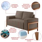 Sofá 2 Lugares 160cm Em Veludo Dinamarca Marrom