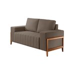 Sofá 2 Lugares 160cm Em Veludo Dinamarca Marrom