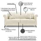 Sofá 2 Lugares 160cm Linho Arras  Natural