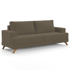 Sofá 2 Lugares 160cm Living Pés Curvos Santi D05 Suede Marrom