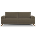 Sofá 2 Lugares 160cm Living Pés Curvos Santi D05 Suede Marrom