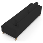 Sofá 2 Lugares 160cm Living Pés Curvos Santi D05 Suede Preto