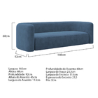 Sofá 2 Lugares 160cm Orgânico Luxo Recepção Melina Linho - Am