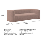 Sofá 2 Lugares 160cm Orgânico Luxo Recepção Melina Linho - Do