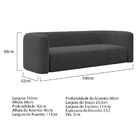 Sofá 2 Lugares 160cm Orgânico Luxo Recepção Melina Linho - Do