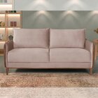 Sofá 2 Lugares 160cm Pés Em Madeira Atalaia Yescasa Marrom