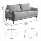 Sofá 2 Lugares 160cm Pés Em Madeira Atalaia Yescasa Marrom