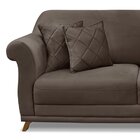 Sofá 2 Lugares 160cm Veludo Arras  Marrom