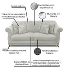 Sofá 2 Lugares 160cm Veludo Arras  Prata