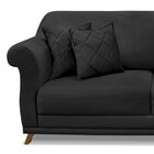 Sofá 2 Lugares 160cm Veludo Arras  Preto