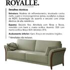 Sofa 2 Lugares 162 Cm Royalle Linho Moll