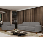 Sofá 2 Lugares 165cm Chili Linho Cinza - Sallar Home