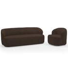 Sofá 2 Lugares 170cm Com Poltrona Giratória Orgânica Heidy F0