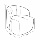 Sofá 2 Lugares 170cm Com Poltrona Giratória Orgânica Heidy F0