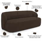 Sofá 2 Lugares 170cm Com Poltrona Giratória Orgânica Heidy F0