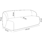 Sofá 2 Lugares 170cm Com Poltrona Giratória Orgânica Heidy F0