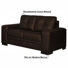 Sofá 2 Lugares 170cm Milano Couro Marrom Café - Gran Belo