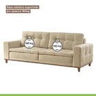 Sofá 2 Lugares 170cm Molas Ensacadas Com Base Madeira Maciça