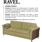 Sofa 2 Lugares 174 Cm Ravel Linho E Corano Tce 1025 Tcs 721 M
