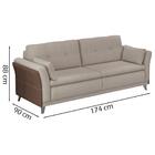 Sofa 2 Lugares 174 Cm Ravel Linho E Corano Tce 1025 Tcs 721 M