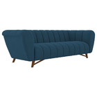 Sofá 2 Lugares 178cm Huskyer Veludo Azul Marinho - Sallar Home