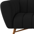 Sofá 2 Lugares 178cm Huskyer Veludo Preto - Sallar Home