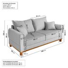Sofá 2 Lugares 180cm Ananda Cabecasa Madeiraoriginals Cinza