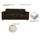 Sofá 2 Lugares 180cm Corino Dallas  Marrom