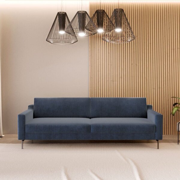 Sofá 2 Lugares 180cm Fun Living Contemporâneo Azul Jeans