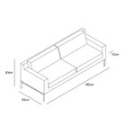 Sofá 2 Lugares 180cm Fun Living Contemporâneo Bege/cinza Claro