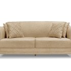 Sofá 2 Lugares 180cm Linho Arras  Dourado