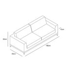 Sofá 2 Lugares 180cm Movie Estilo Moderno Linho Pés Em Madeir