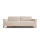 Sofá 2 Lugares 180cm Movie Estilo Moderno Linho Pés Em Madeir