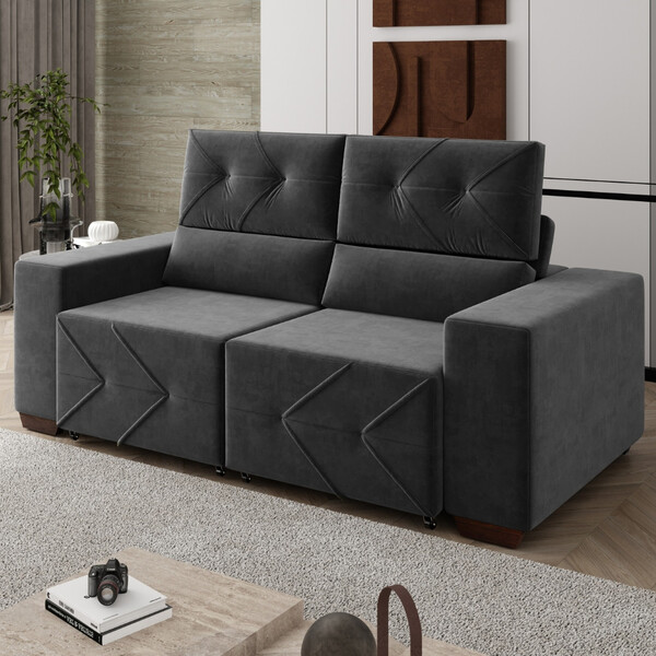 Sofá 2 Lugares 180cm Retrátil Reclinável Michigan Somopar