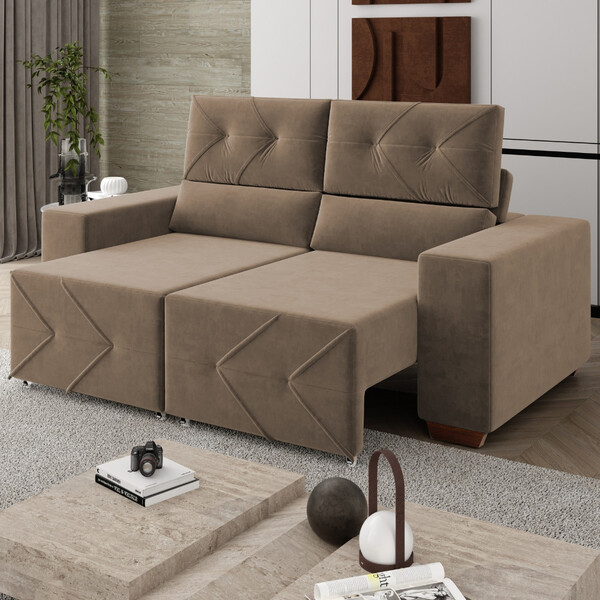 Sofá 2 Lugares 180cm Retrátil Reclinável Michigan Somopar