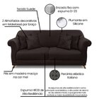 Sofá 2 Lugares 180cm Suede Arras  Café