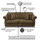 Sofá 2 Lugares 180cm Suede Arras  Caramelo