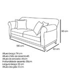 Sofá 2 Lugares 180cm Suede Arras  Caramelo