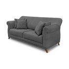 Sofá 2 Lugares 180cm Suede Arras  Cinza