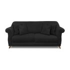 Sofá 2 Lugares 180cm Suede Arras  Preto
