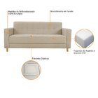 Sofá 2 Lugares 180cm Suede Dallas  Bege